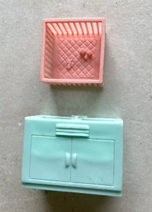 Doll House 1&3/4" Playpen & Kitchen Sink 2&3/4" Dollhouse Playpen Itch Furniture - Picture 1 of 6