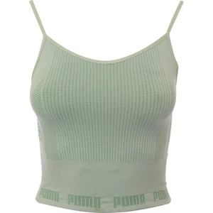 Puma Womens Training Evoknit Seamless Crop Top In Green RRP £20 SIZE-M - Picture 1 of 3