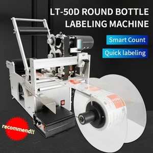 Automatic Round Bottle Labeling Machine with Date Printer, Label Dispenser - Picture 1 of 11