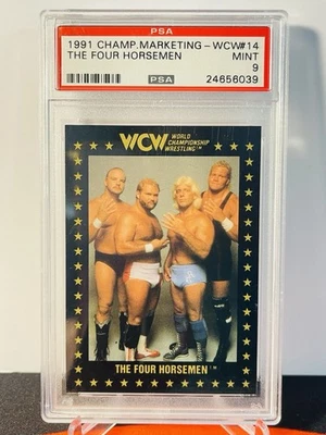 1991 Championship Marketing WCW The Four Horseman #14 PSA 9 Flair Anderson Luger - Image 1 of 2