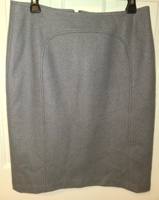 Falda Chadwicks Mujer Talla 6 Gris Mezcla Lana Cremallera Gris Forrada Foto 1 de 4