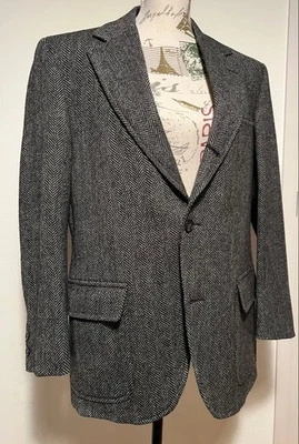 Brooks Brothers Herringbone Jacket Made in USA Men Wool Casual Business Used - Image 1 of 4