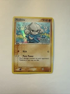Meditite Reverse Holo EX Crystal Guardians 2006 Pokémon TCG Card #56/100 HP/DMG - Picture 1 of 6