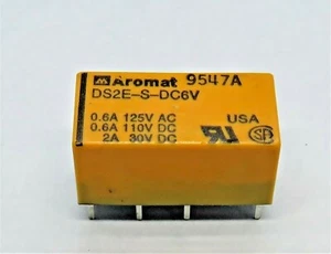 AROMAT DS2E-S-DC6V Low Signal Relay DPDT 6VDC 0.6A-125VAC 0.6A-110VDC 2A-30VDC - Picture 1 of 3