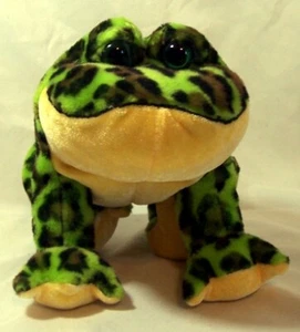 GANZ Webkinz Bullfrog Frog Plush Stuffed Animal abt 8"x6"x6" Very Soft & Cuddly - Picture 1 of 4
