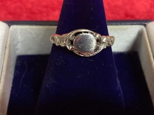 Massiver Sterling Silber Siegelring unmonogrammiert Jugendstil Victorian Revival - Bild 1 von 3