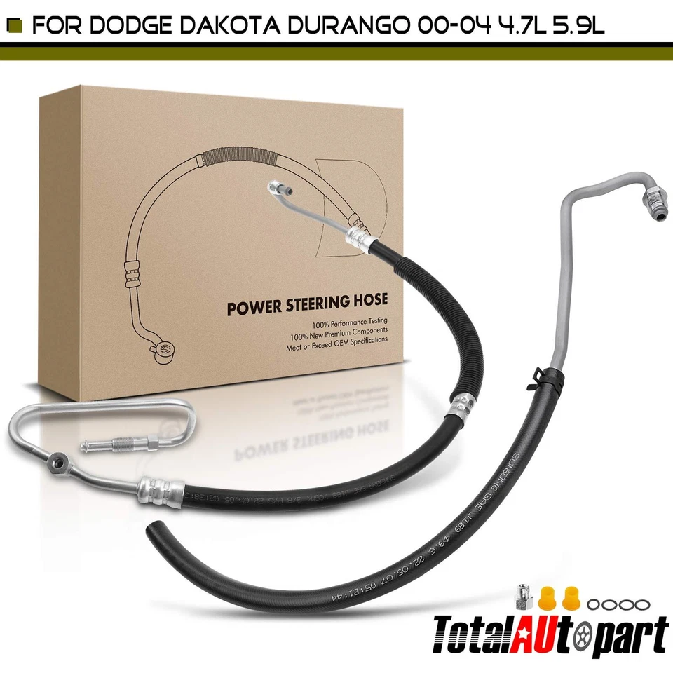 2x Power Steering Pressure & Return Hose for Dodge Durango 2000-2003 4.7L 5.9L - Image 1 of 4