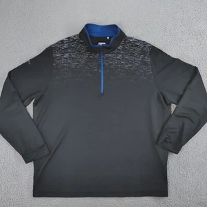 Callaway 1/4 Zip Pullover Mens XL Black Print Weather Series Swing Tech Stretch - Picture 1 of 19