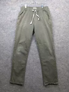 Pantalones de capa marina para hombre pequeños verdes sábado calce ajustado algodón orgánico cordón* - Imagen 1 de 18