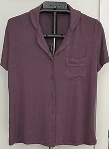 NWOT- Skims Sleep Pajama Top Button Down Shirt/ Plum Size S (AP-SET-0618) - Picture 1 of 8