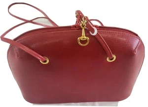 Vintage "DUE FRATELLI" Red Embossed Reptile Genuine Leather Purse ~ CANADA - Picture 1 of 6