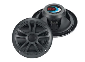 Best New Pair BOSS MR6B 6.5" Dual Cone 180W Black Marine Boat Car Audio Speakers - Picture 1 of 2