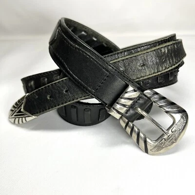 Cinturón Harley Davidson vintage adulto L cuero de vaca negro hecho en Corea logotipo de águila Foto 1 de 4