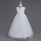 Flower Girls Princess Dresses Party Wedding Bridesmaid Formal Gown Maxi Dress UK