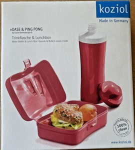 Koziol Water Bottle And Lunch Box BPA free Red New In Tatty Box - Picture 1 of 5