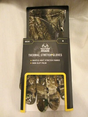 Realtree Edge Thermal Stretch Gloves with Non-Slip Palm Size Medium  NWT - Image 1 of 4