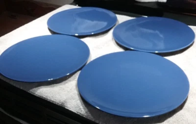 IKEA Blue #15660 Dinner Plates 10-1/8" - Set of 4 - Image 1 of 4