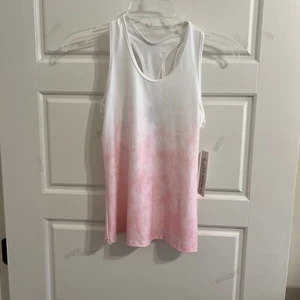 Lucky in Love White/Pink Women’s Tennis Tank Top NWT, XS Fitted,vaportex - Picture 1 of 2