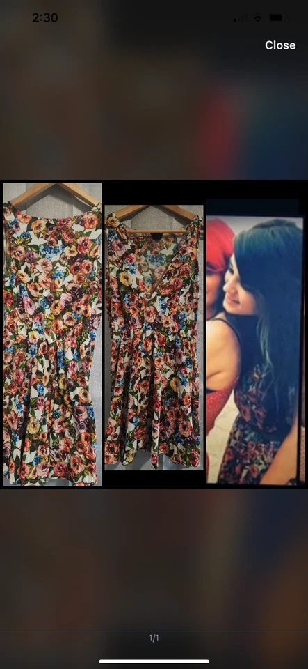 *EVENT WORN* WWE WWF AEW SARAYA PAIGE FLORAL DRESS PROOF PHOTO WEARING - Image 1 of 1
