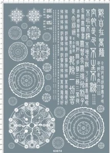 12'X8" Buddhism zodiac Mystic Yin-yang Eight Diagrams symbols Characters Decal - Picture 1 of 1