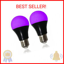 CICINY UV LED Black Light Bulbs 2 Pack, A19 E26 8W Blacklight Bulb for Glow in T