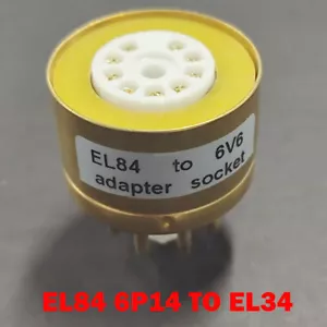 Enchufe de tubo convertible de 1 pieza EL84 6P14 a EL34 6V6 tubo hágalo usted mismo enchufe adaptador EE. UU. - Imagen 1 de 7