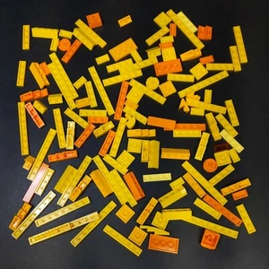 LEGO Tiles Yellow Orange Plates Lot of 126 Tiles 6636 2431 3089 11153 50950 - Picture 1 of 9