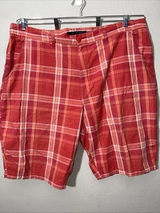 SEAN JOHN PANTALONCINO CARGO ROSSO A QUADRI UOMO 50B MW150203B ROSSO FUOCO - Foto 1 di 6