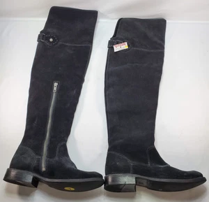 Frye Shirley Overknee Lederreitstiefel 78740 Damen schwarz Größe 5,5 B - Bild 1 von 10