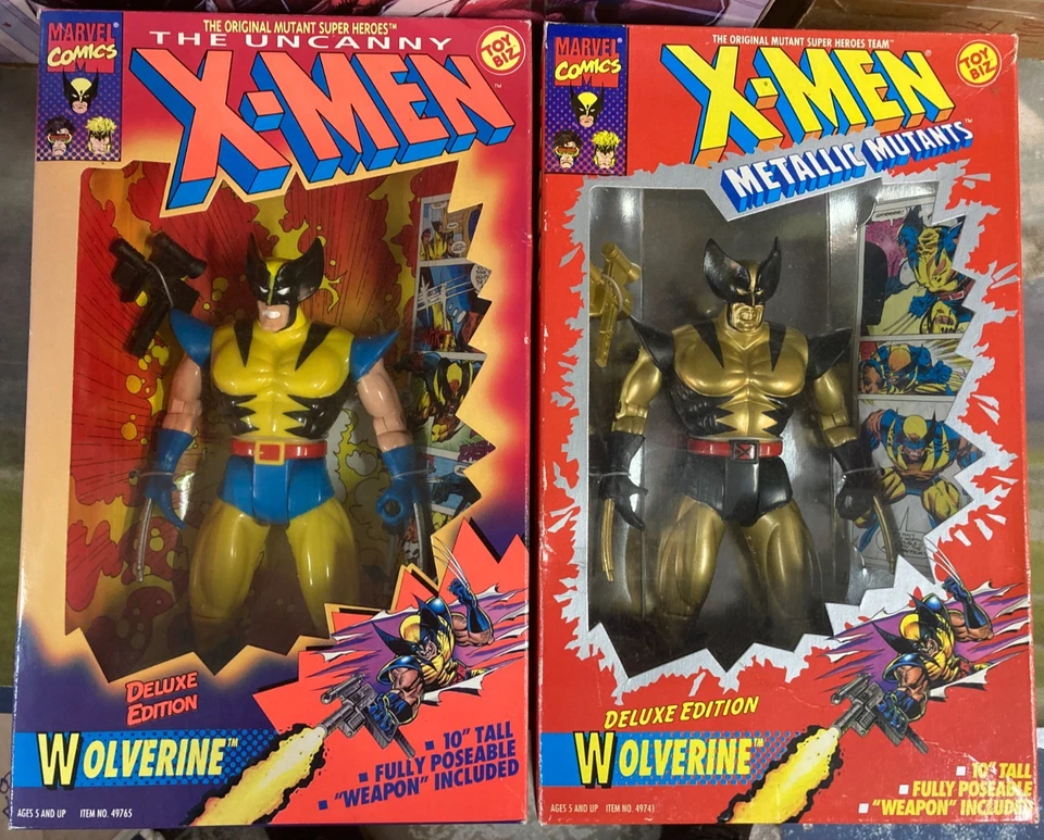 Wolverine Deluxe Edition Uncanny & Metallic Mutants 2 figure lot - Image 1 of 4