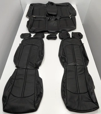 For Hyundai Sonata SE Hybrid 2018-2019 Black Leather Seat Covers KR227 - Image 1 of 4