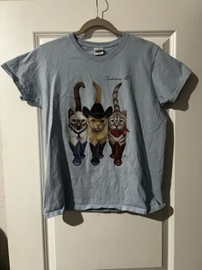 Camisa Vaquera Gato Manga Corta Tombstone AZ De Colección Talla Mediana - Imagen 1 de 4