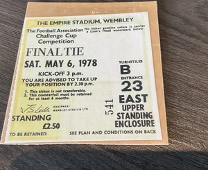 SUPERB F A CUP FINAL TICKET 1978 ARSENAL V IPSWICH TOWN - Picture 1 of 1