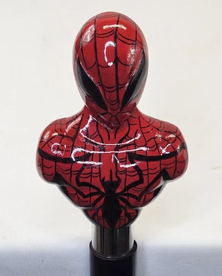 Spider Man Walking Stick Cane Hand Made Collectors Piece from India NEW 37" - Image 1 of 4