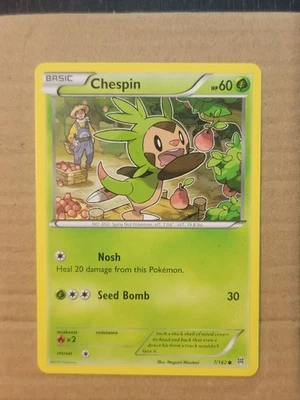 Pokemon XY Chespin 7/162 Common Card LP Pokemon TCG - Image 1 of 2