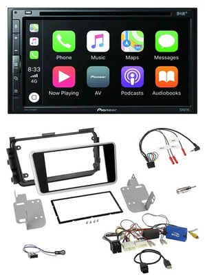 Pioneer DVD 2DIN Lenkrad DAB Bluetooth USB Autoradio für Nissan Micra 17-20 Rück - Bild 1 von 4