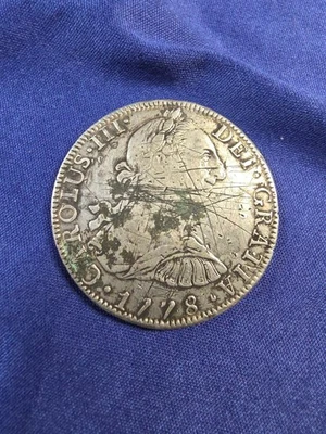1778 Mexico 8 Reales Mo FF Carlos III Silver Coin - Image 1 of 4