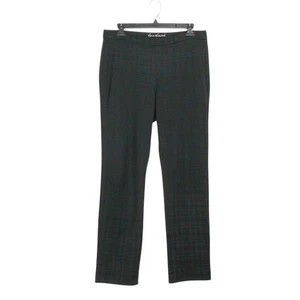 Gloria Vanderbilt Pants Womens M Black Plaid Slimming Effect Pull On Trousers - Picture 1 of 7