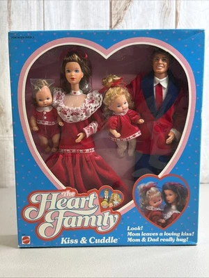 Mattel Corazón Familia Mamá Papá y Bebés Beso y Abrazo Conjunto de Regalo #1966 Barbie 1986 Nuevo Foto 1 de 4