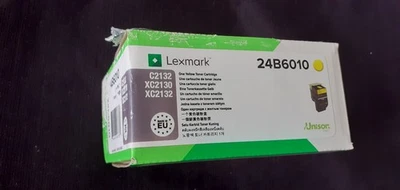 Original unison 24b6010 lexmark jaune toner non ouverte neuve cartouche c 2132 - Image 1 of 2