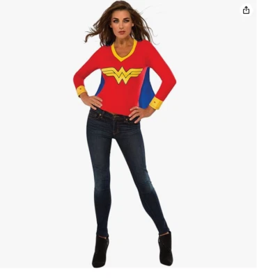 Halloween Wonder Woman Adult Costume Shirt & Cape Medium 10 -14 880438 DC - Image 1 of 4