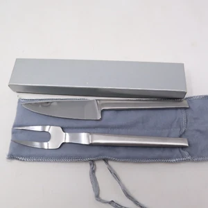 MCM Charcuterie Fork & Knife Serving Set Arthur Salm Stainless Made in Italy - Picture 1 of 6