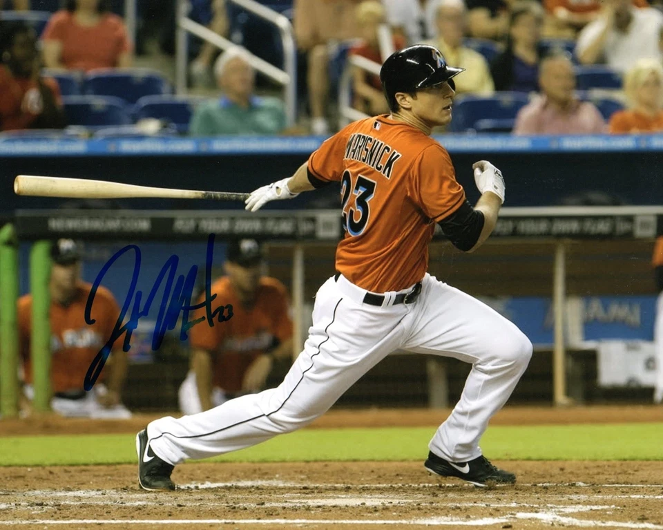 Foto firmada por Jake Marisnick de los Miami Marlins 8x10 certificado de autenticidad Foto 1 de 1