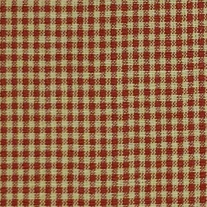 Red Homespun Cotton Fabric Small Check 140A Red Natural BY THE YARD Continuous - Picture 1 of 2