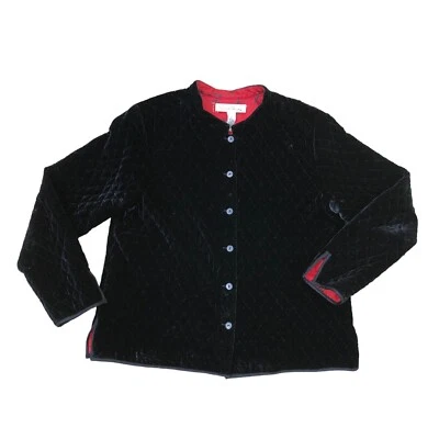 Cárdigan Acolchado FRENCH LAUNDRY Suéter Chaqueta GRANDE Negro Mezcla Seda Para Mujer Foto 1 de 4