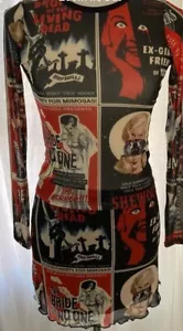 Dolls Kill 2 Piece Skirt Top Mesh Sz S Trickz N Treatz Fears On Film NWT - Picture 1 of 12