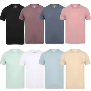Tokyo Laundry Men's T-Shirt Crew Neck Cotton Lightweight Summer Top Plain Tee - Picture 1 of 17