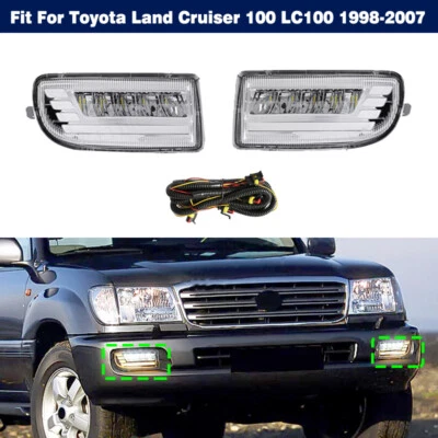 Luces antiniebla LED luces de parachoques con DRL para Toyota Land Cruiser 100 LC100 1998-2007 Foto 1 de 4