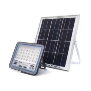 FARO LED FARETTO ALTA LUMINOSITA' PANNELLO SOLARE CREPUSCOLARE TELECOMANDO 100W - Foto 1 di 2