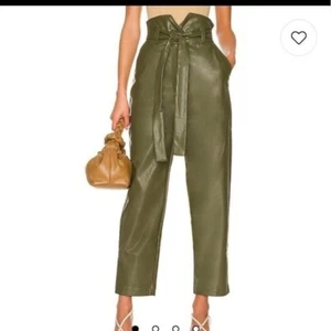 Bardot Hartley Vegan Leather Pant in Khaki - Picture 1 of 10